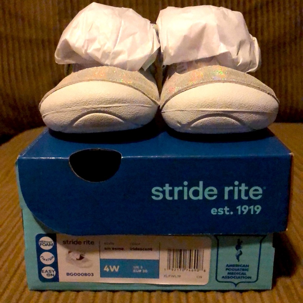 Brand New Stride Rite shoes - size 4W! Silver